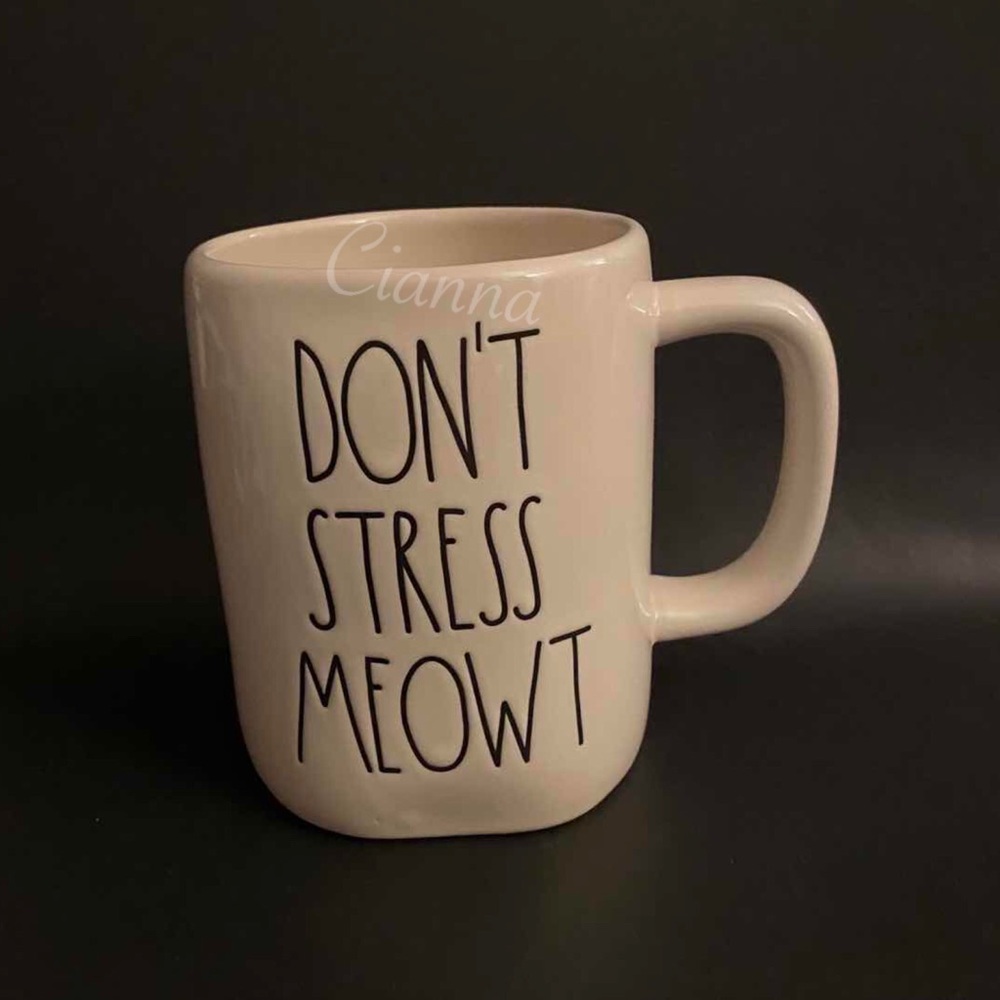 Rae Dunn DON'T STRESS MEOWT Mug